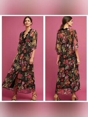 FARM Rio Floral Bohemian Laina Maxi Scarf Dress Size Small